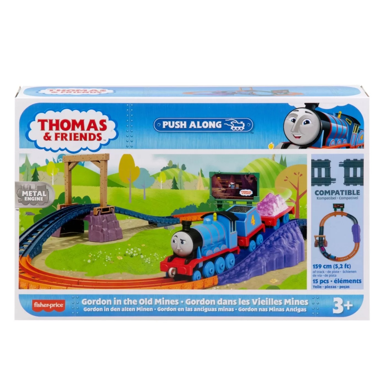 Thomas Set De Joaca Cu Locomotiva Push Along Gordon Si Accesorii