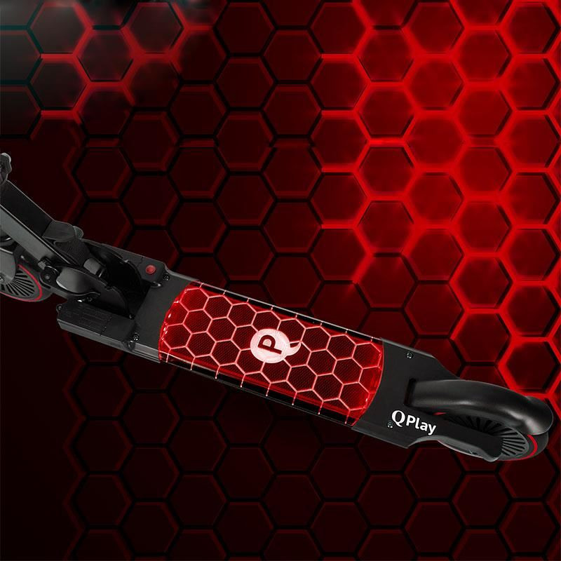 Trotineta LED Qplay Honeycomb Rosu - 1 | YEO