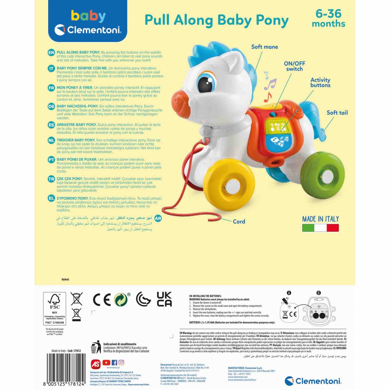 Baby Clementoni - Ponei Interactiv De Tras - 2 | YEO