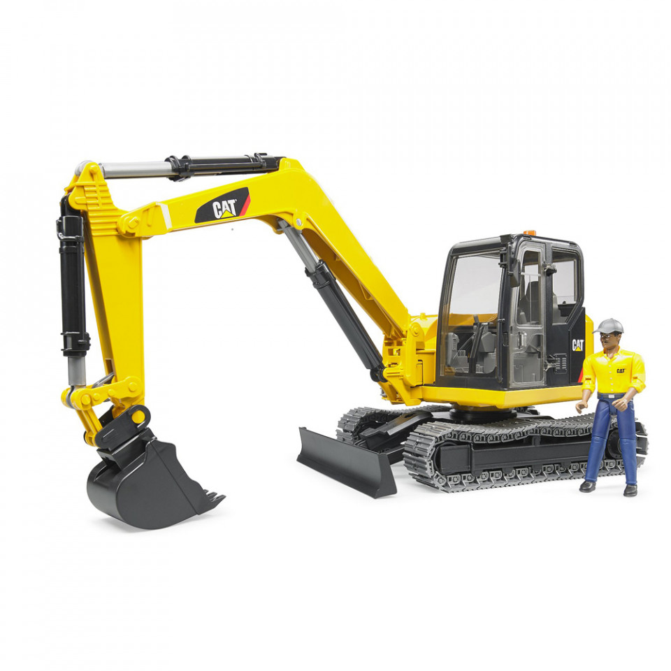 Bruder - Mini Excavator Cat Cu Muncitor - 1 | YEO