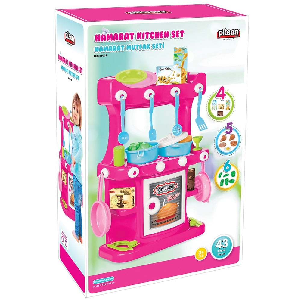 Bucatarie Pilsan Hamarat Kitchen Set pink - 1 | YEO