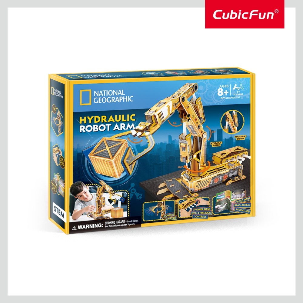 Cubic Fun - Puzzle 3D brat robotic hidraulic 185 piese - 1 | YEO