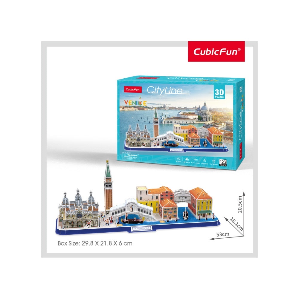 Cubin Fun - Puzzle 3D Venetia 126 Piese - 2 | YEO