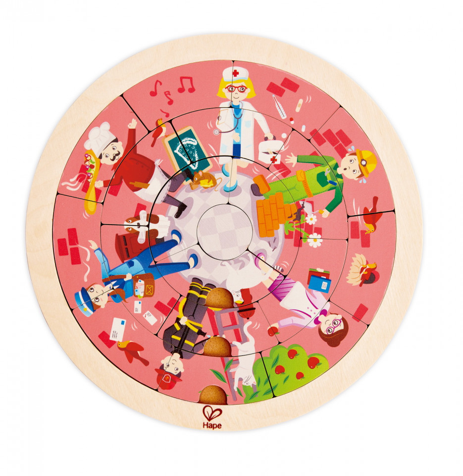 Hape Puzzle Rotund Cu 2 Fete - 1 | YEO