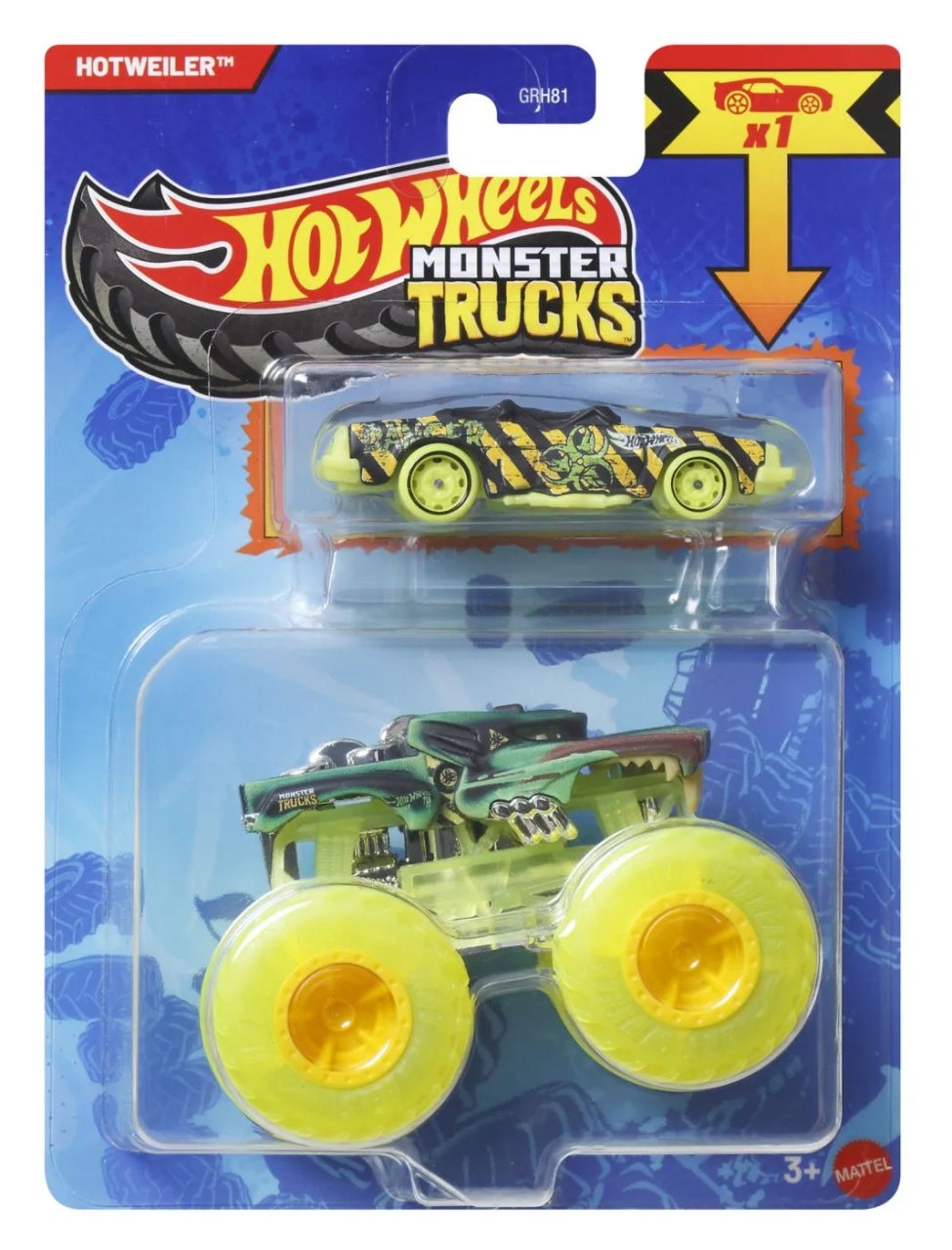 Hot Wheels Monster Truck Si Masinuta Metalica Hotweiler