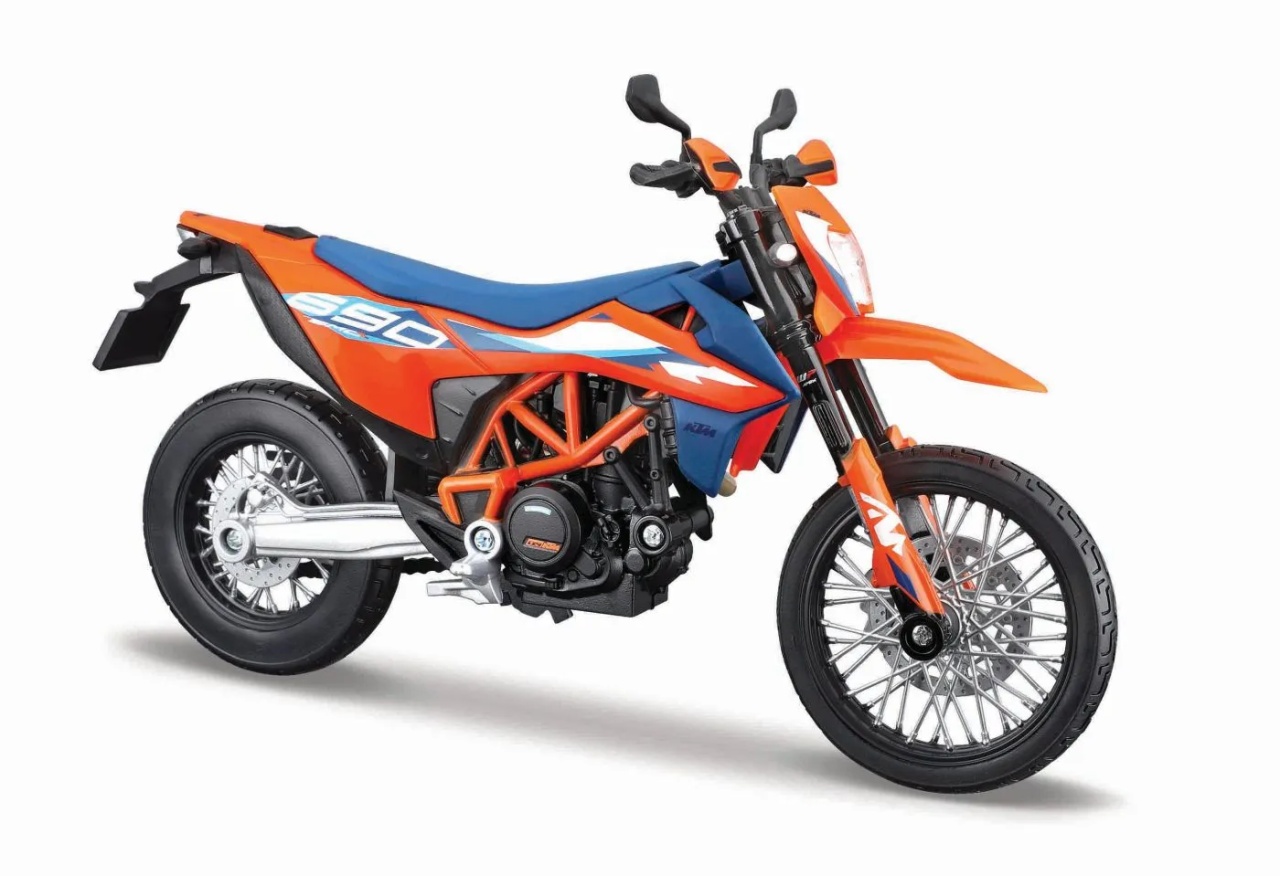 Maisto Motocicleta Metalica Editie Speciala Ktm 690 Smc Portocaliu Scara 1 La 18