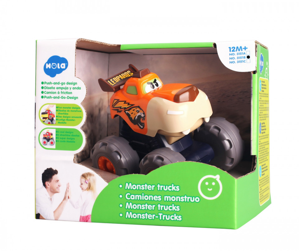 Masinuta Bebe Monster Truck Leopardul Infuriat - 1 | YEO