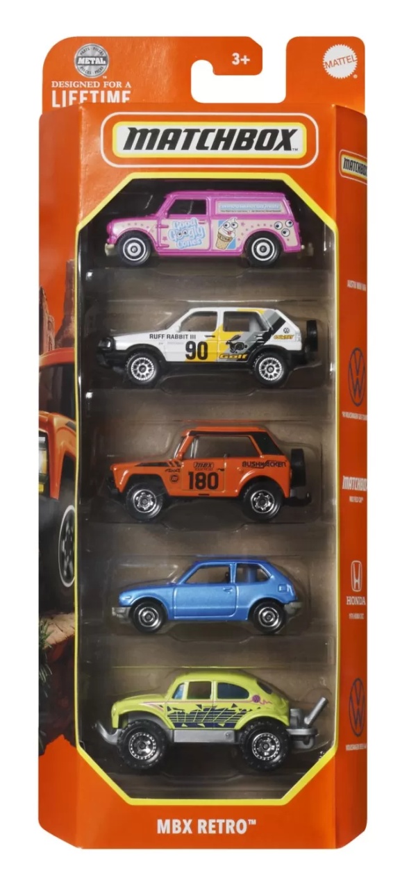 Matchbox Set 5 Masinute Metalice Mbx Retro Scara 1:64