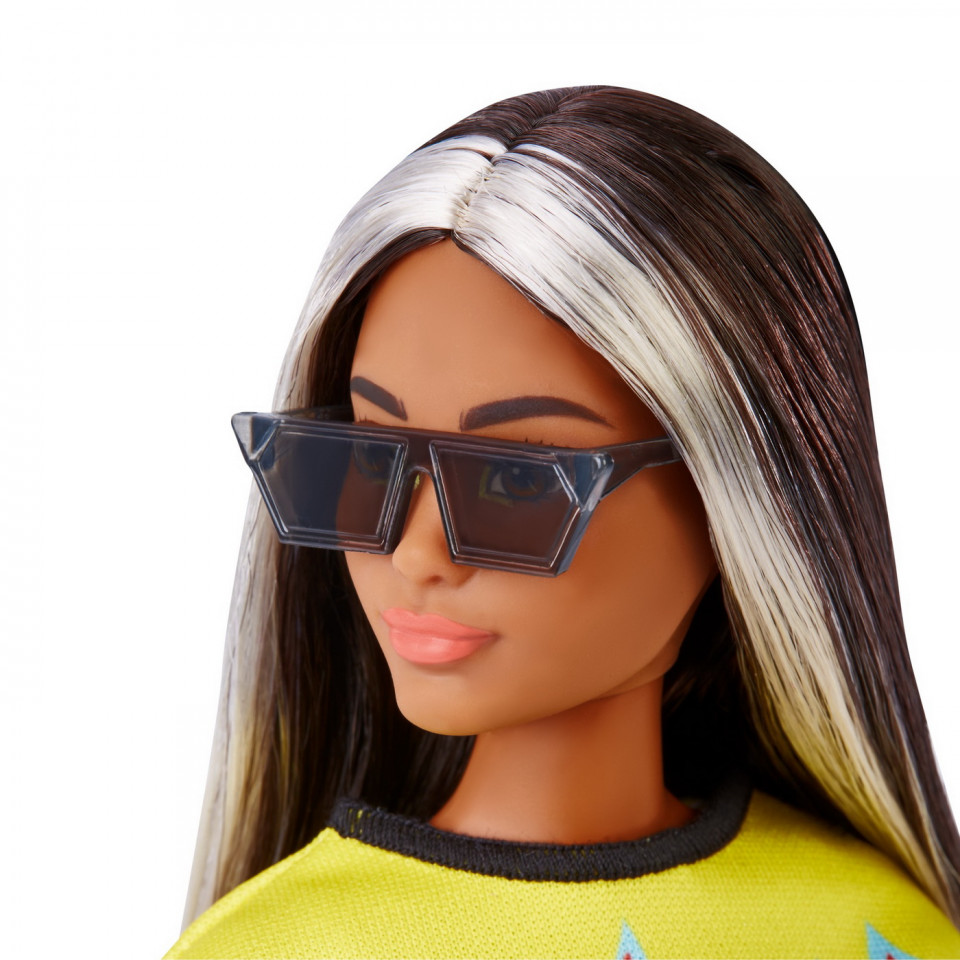 Papusa Barbie Fashionista Bruneta Cu Suvite Blonde - 3 | YEO