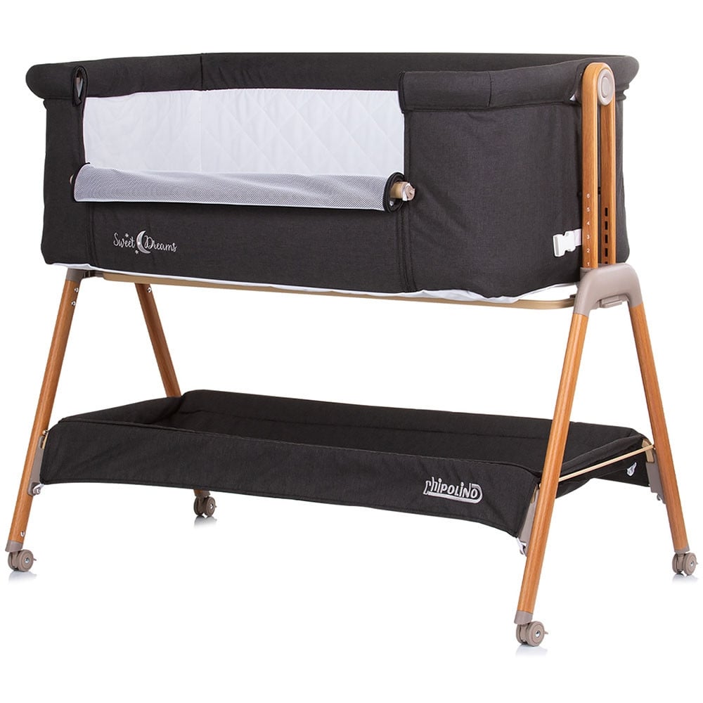 Patut Co-Sleeper Chipolino Sweet Dreams graphite wood - 1 | YEO