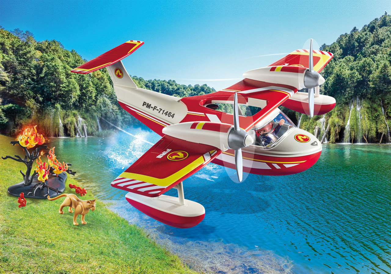 Playmobil-AVION ANTINCENDIU CU FUNCTIE DE STINGERE - 2 | YEO