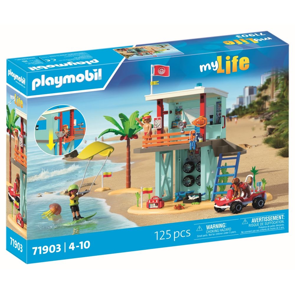 Playmobil - Jucarie de rol Turnul salvamarului si vehicul de plaja - 1 | YEO