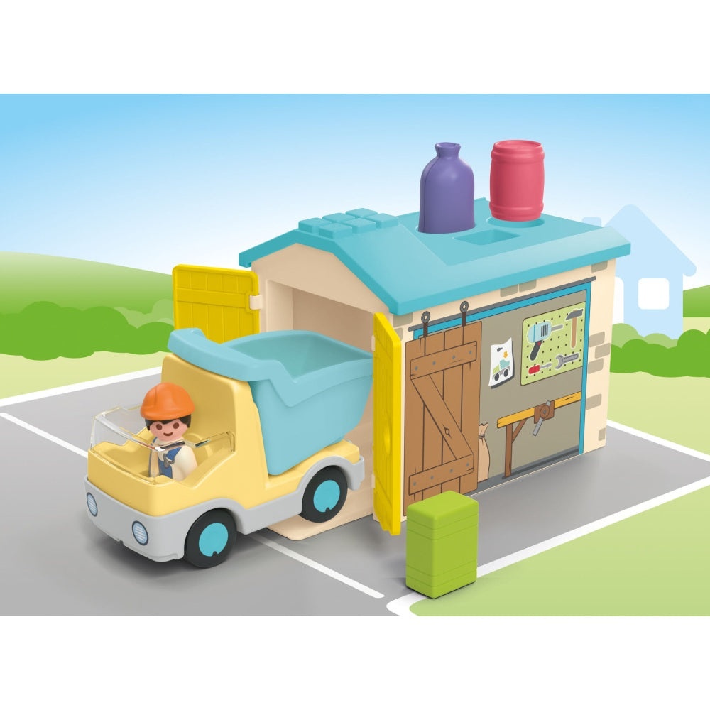 Playmobil Junior - Camion cu garaj de sortare - 1 | YEO