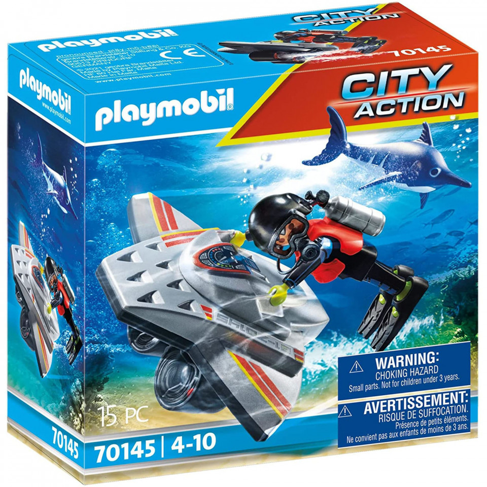 Playmobil - Scafandru Cu Scuter Subacvatic - 1 | YEO