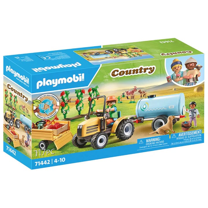 Playmobil - Tractor Cu Remorca Si Cisterna De Apa