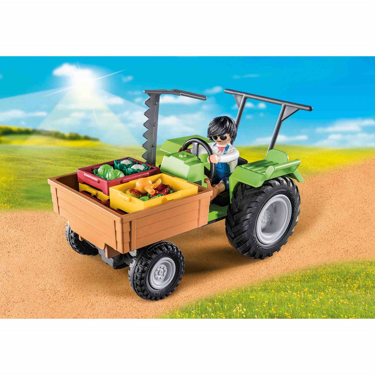 Playmobil - Tractor Cu Remorca Si Muncitor - 2 | YEO