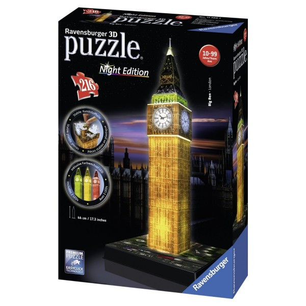 Puzzle 3D Big Ben, Editie Luminoasa, 216 Piese - 1 | YEO