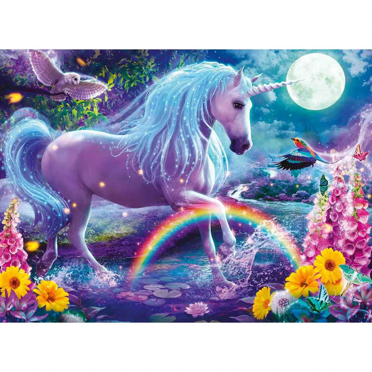 Puzzle Cu Sclipici Unicorn, 100 Piese - 1 | YEO