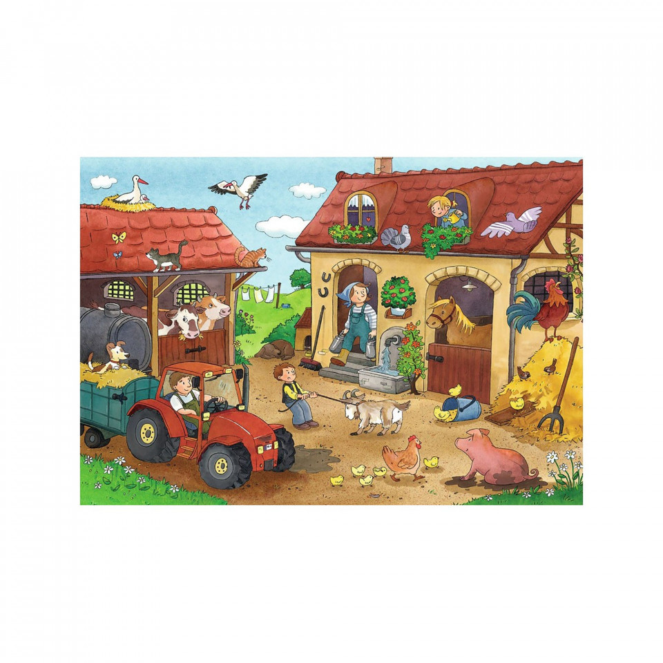 Puzzle Munca La Ferma, 2X12 Piese