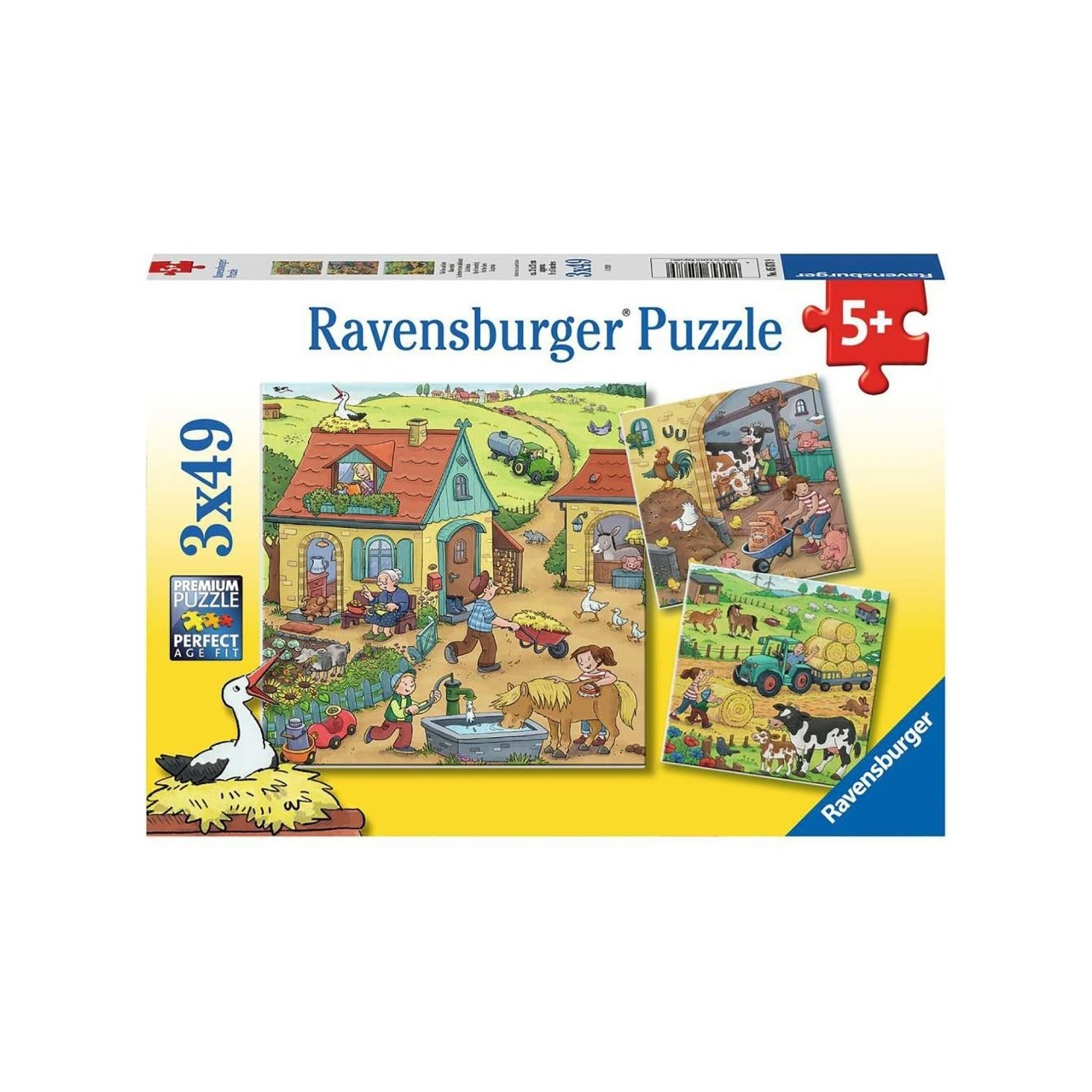 Puzzle Munca La Ferma, 3X49 Piese