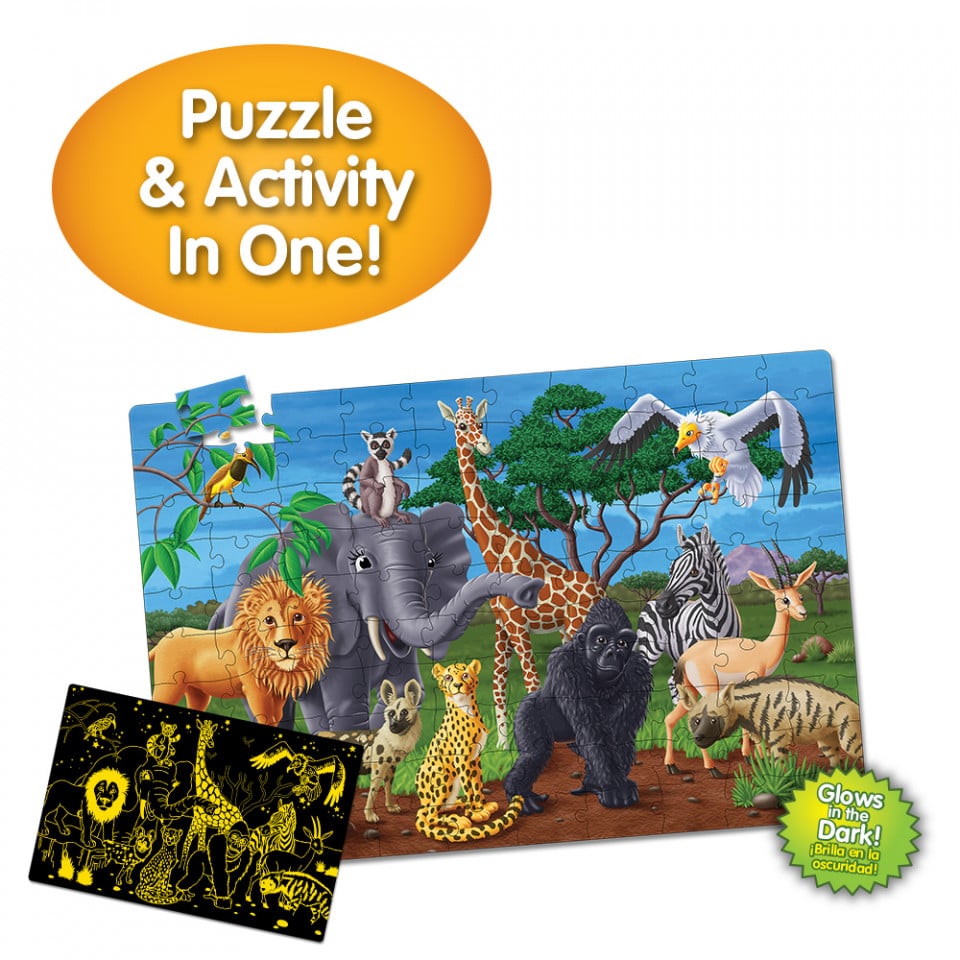 Puzzle Straluceste In Intuneric - Animale Salbatice - 2 | YEO