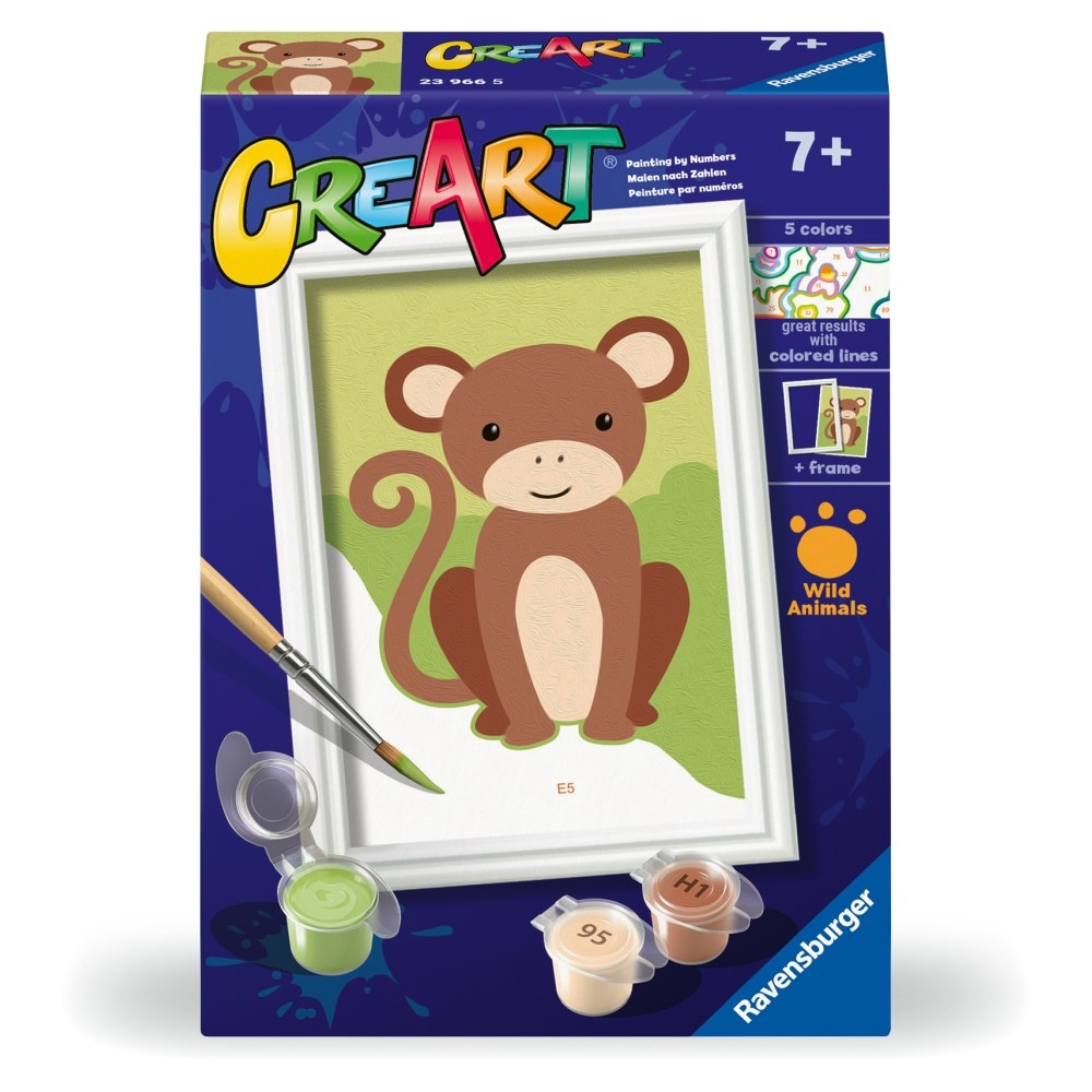 Ravensburger - CreArt pictura pe numere pentru copii maimuta salbatica