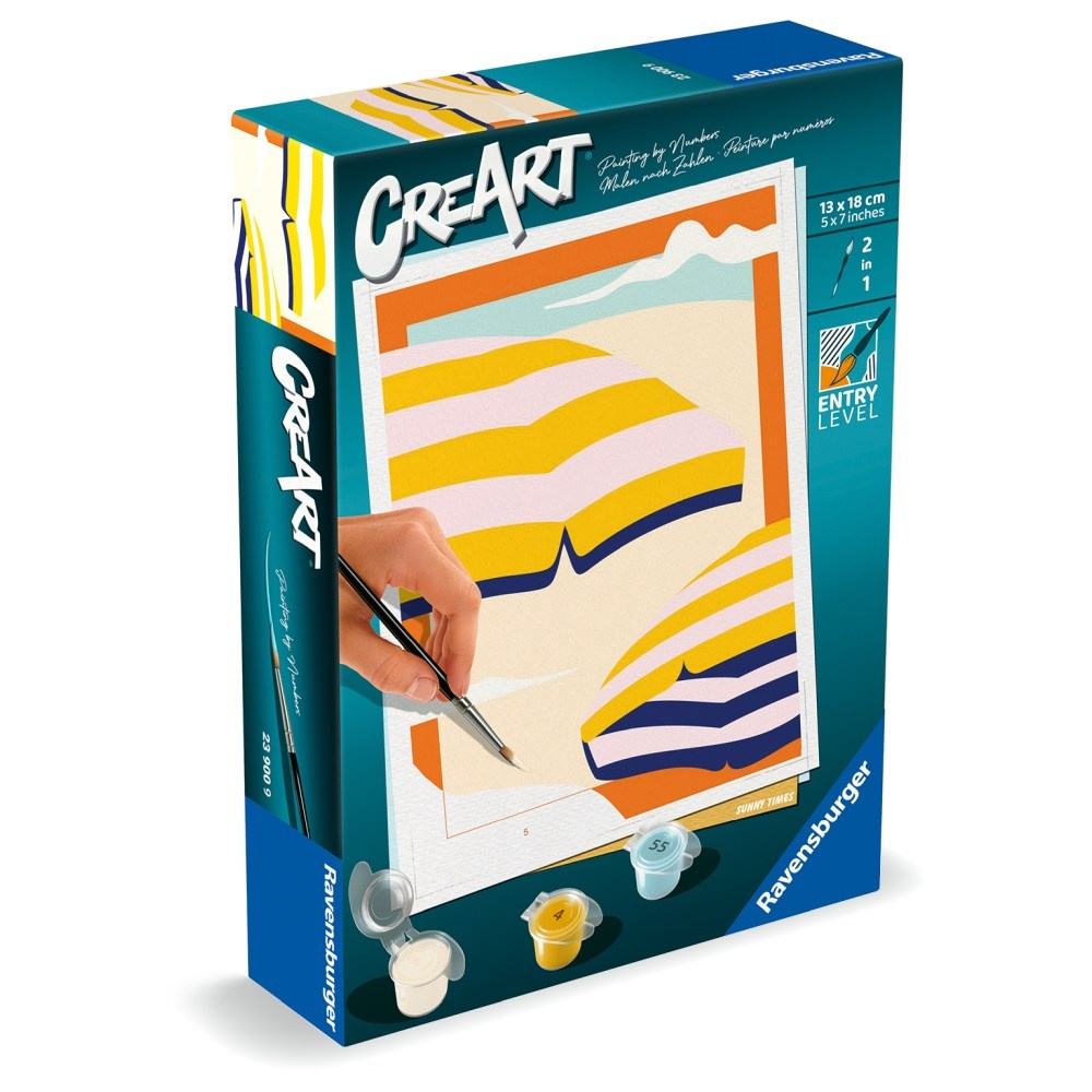 Ravensburger - CreArt pictura pe numere pentru copii timpuri insorite - 1 | YEO