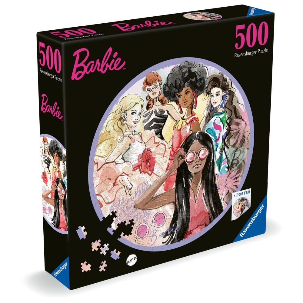 Ravensburger - Puzzle cerc Barbie 500 piese - 1 | YEO