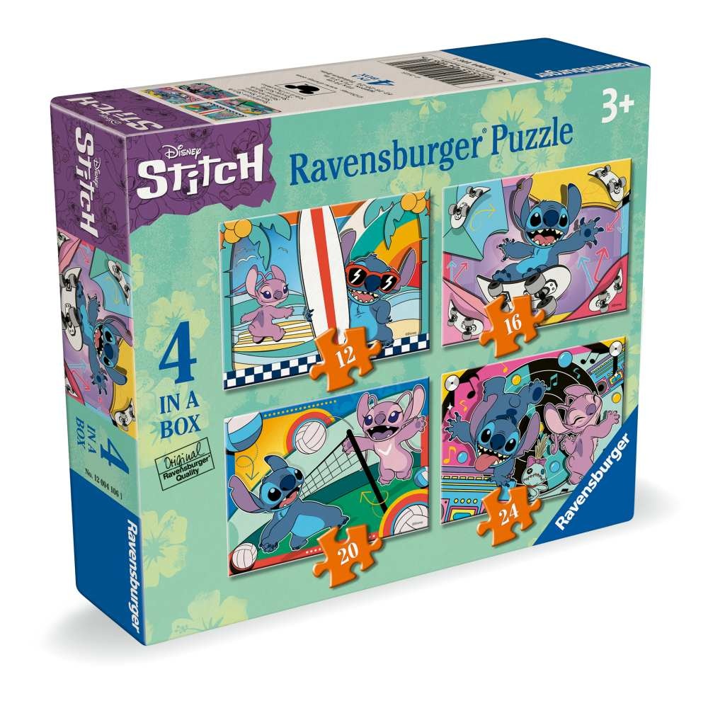 Ravensburger - Puzzle Disney Stitch 4 buc in cutie 12 16 20 24 piese - 1 | YEO