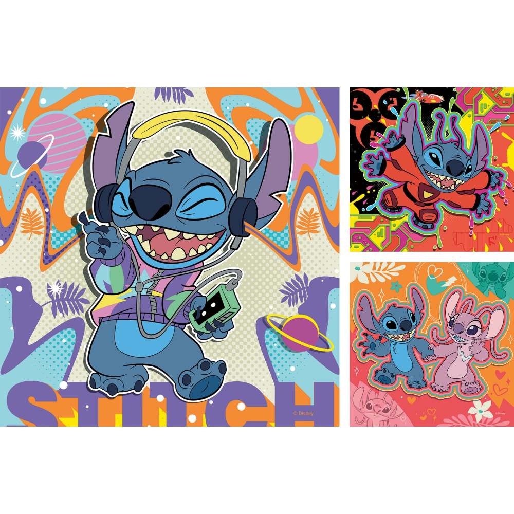 Ravensburger - Puzzle Disney Stitch in ritmul muzicii 3x49 piese - 2 | YEO