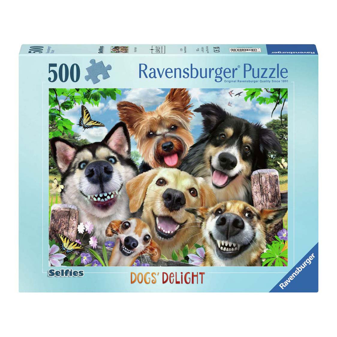 Ravensburger - Puzzle selfie cu catelusi 500 piese design nou
