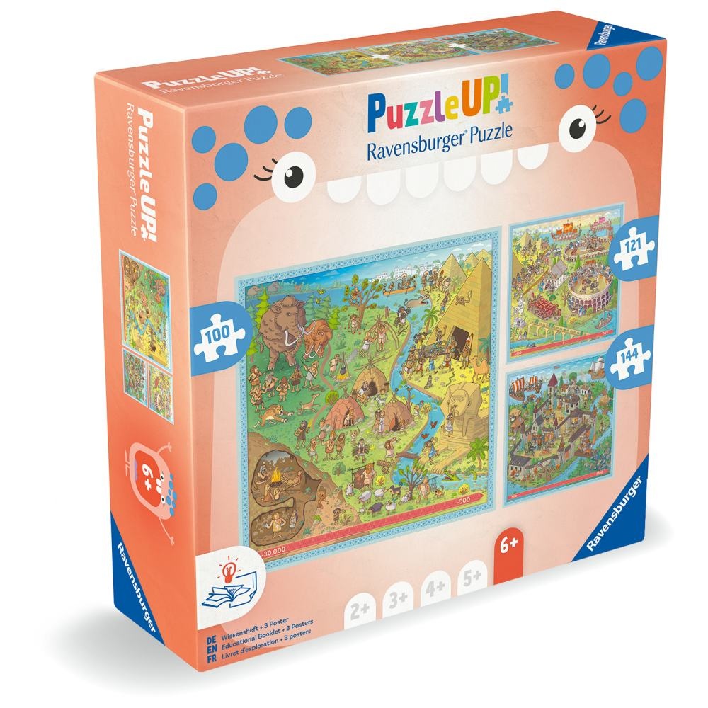 Ravensburger - Puzzle Up istorie 3 puzzle 100 121 144 piese - 1 | YEO