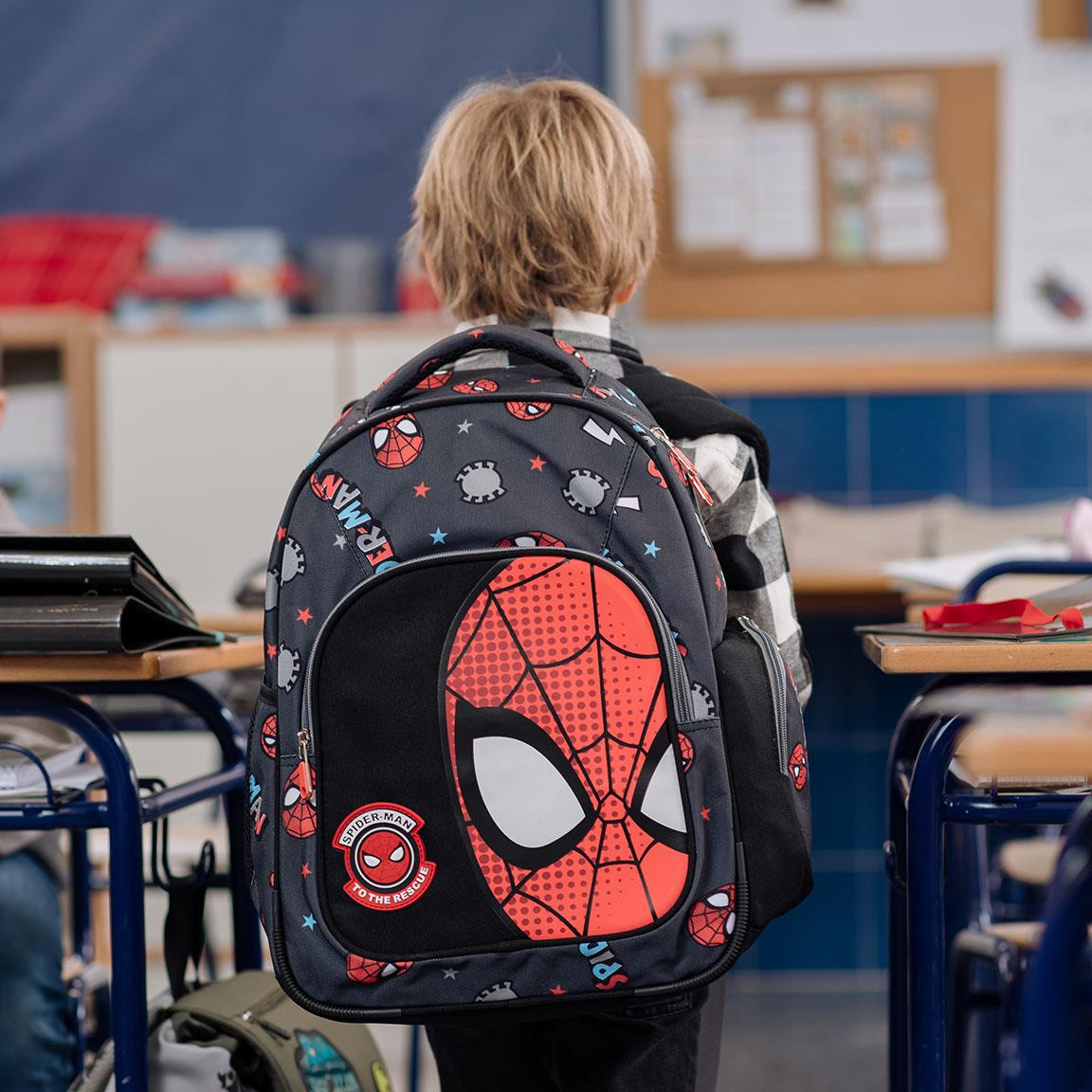 Rucsac Spiderman cu buzunar frontal, 32x42x15 cm - 2 | YEO