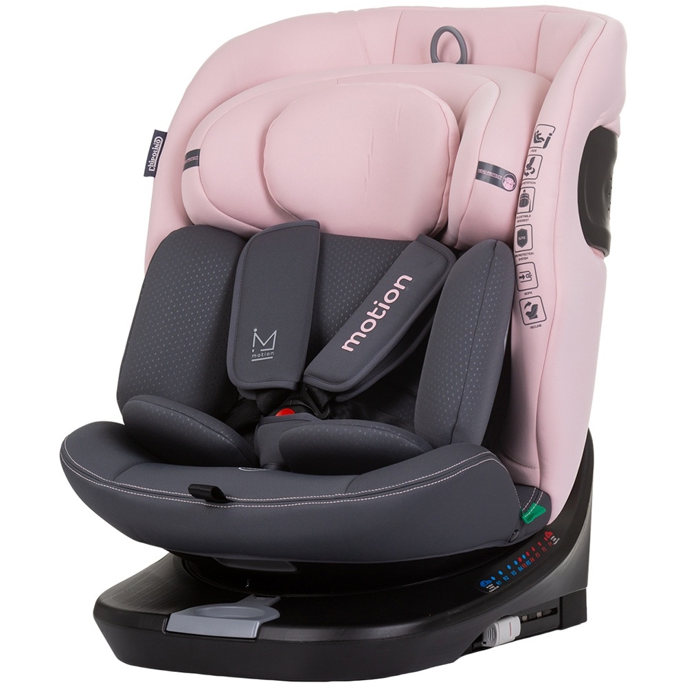 Scaun auto Chipolino Motion I-Size 40-150 cm flamingo cu sistem Isofix