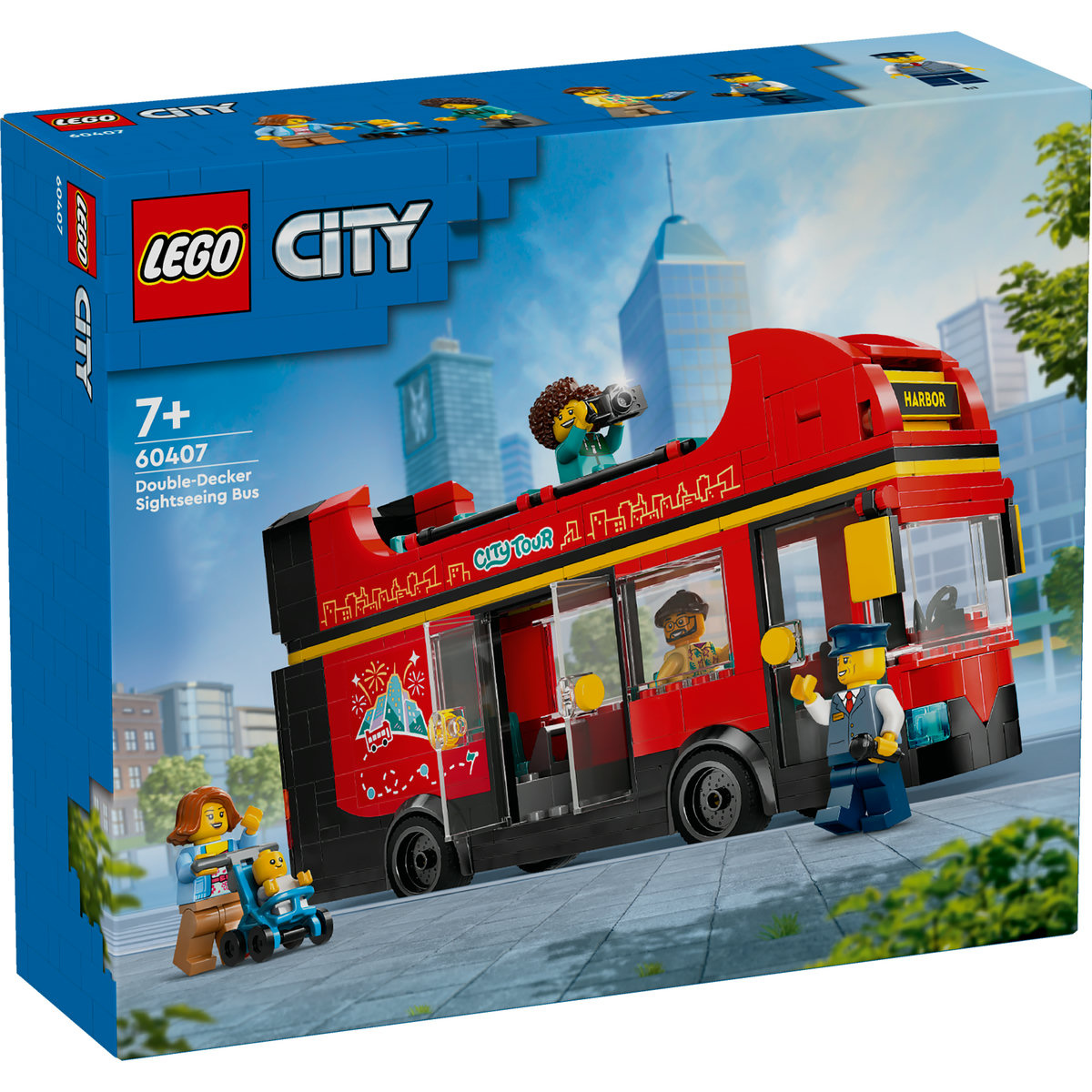 Set LEGO City - Autobuz turistic rosu cu etaj (60407) - 1 | YEO