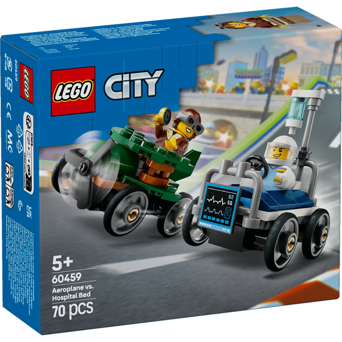 Set LEGO City - Pachet de curse Avion vs. pat de spital (60459)