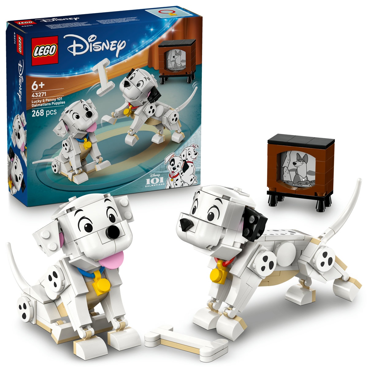 Set LEGO Disney - Căţeluşii Lucky şi Penny din 101 dalmaţieni (43271)