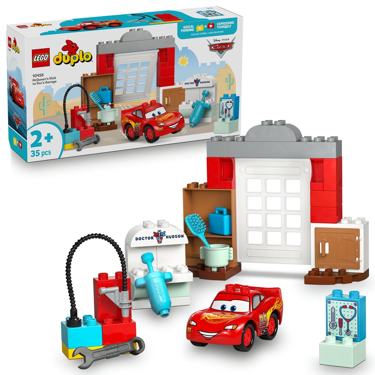 Set LEGO DUPLO - Vizita lui McQueen la garajul lui Doc (10456)