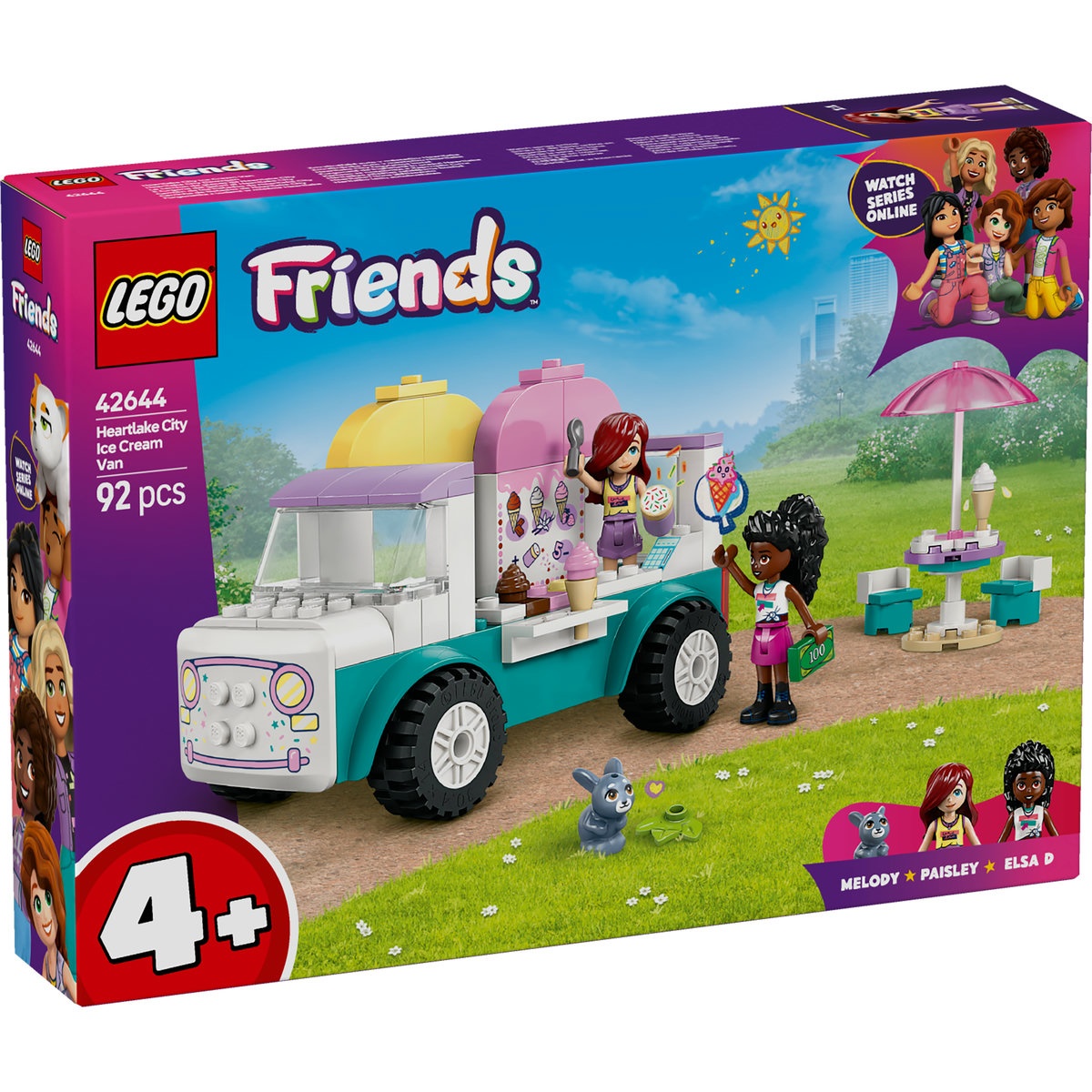 Set LEGO Friends - Furgoneta de înghetata în orasul Heartlake (42644)