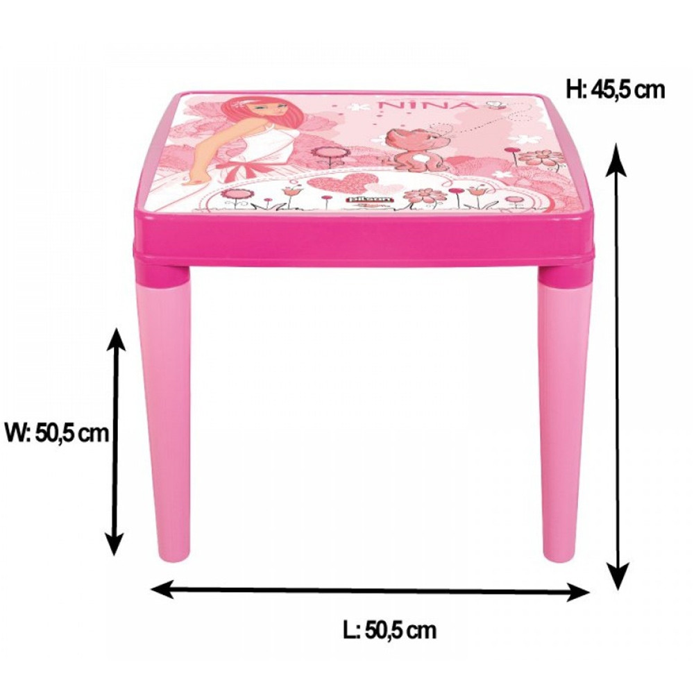 Set Masuta cu 2 scaune pentru copii Pilsan Hobby Study Table pink - 1 | YEO