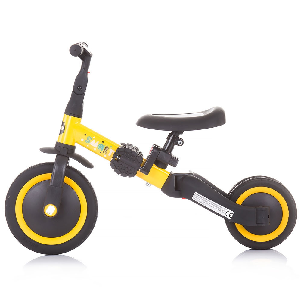 Tricicleta si bicicleta Chipolino Smarty 2 in 1 yellow - 2 | YEO