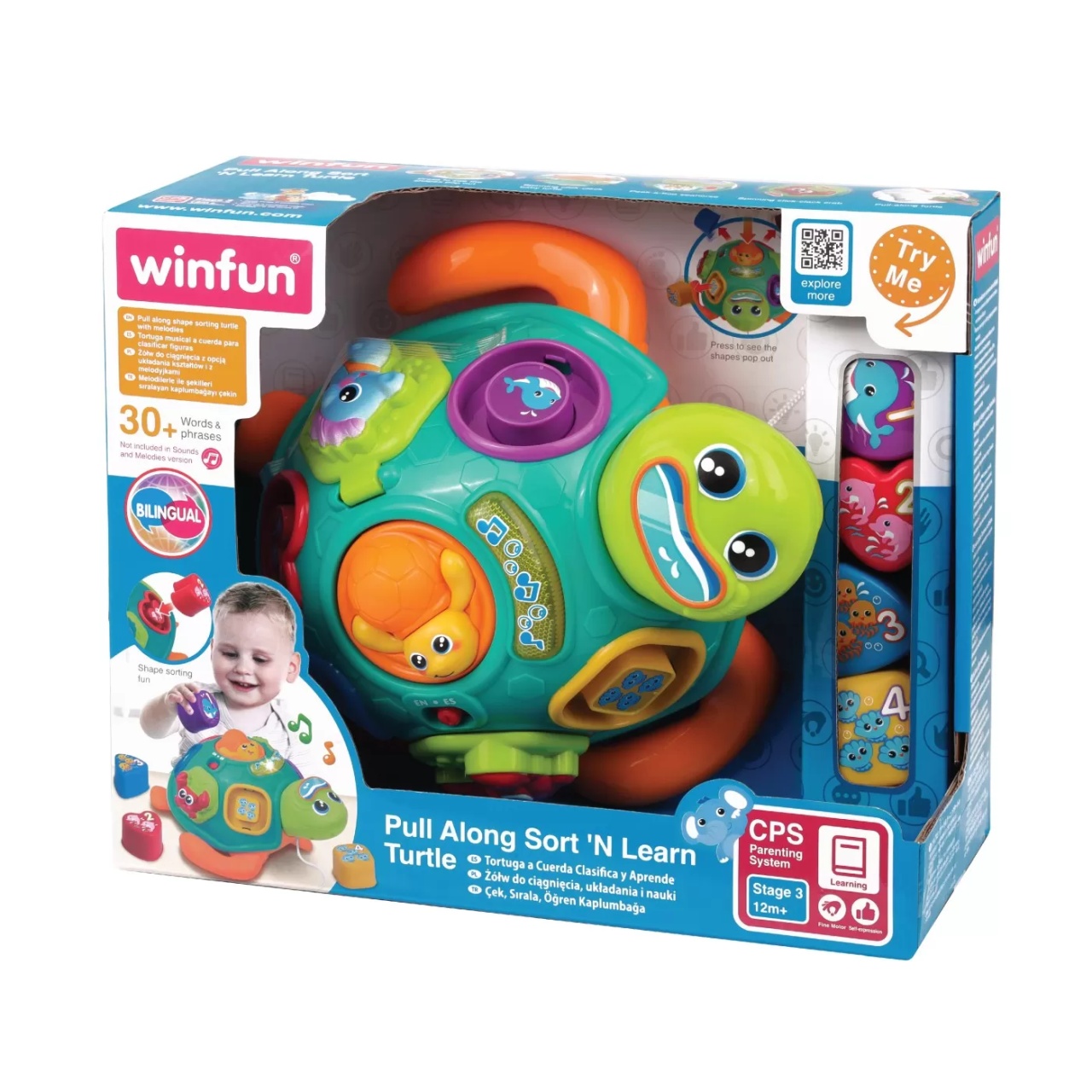 Winfun Jucarie De Tras Testoasa Cu Forme - 1 | YEO