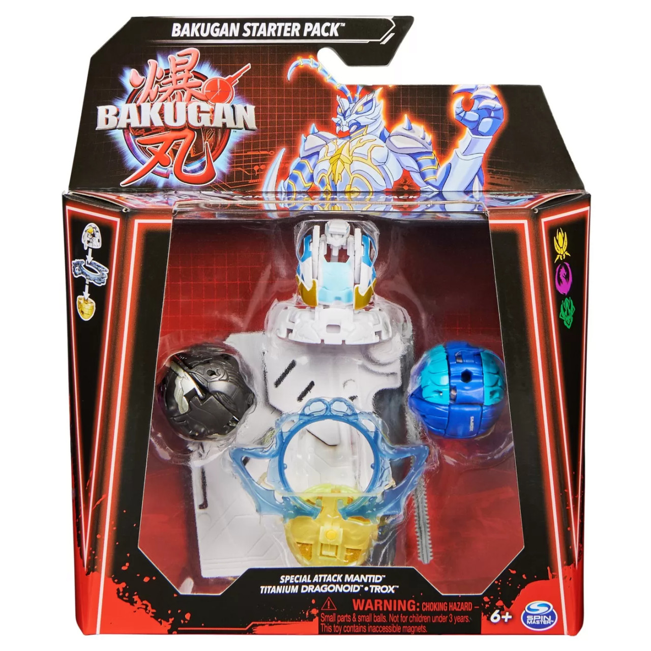 Bakugan Starter Pack Mantid, Titanium Dragonoid Si Trox