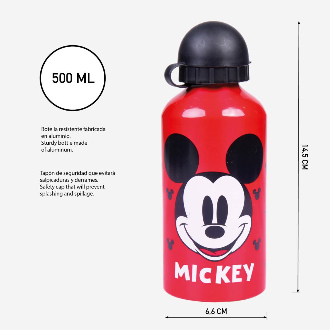 Bidon din aluminiu Mickey Mouse, 500 ml - 3 | YEO