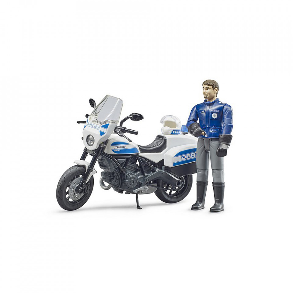 Bruder - Motocicleta De Politie Scrambler Ducati Si Politist - 2 | YEO