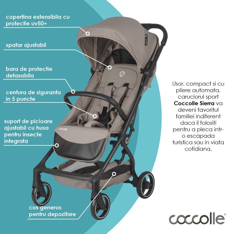 Carucior sport cu pliere automata Coccolle Sierra Taupe brown - 1 | YEO