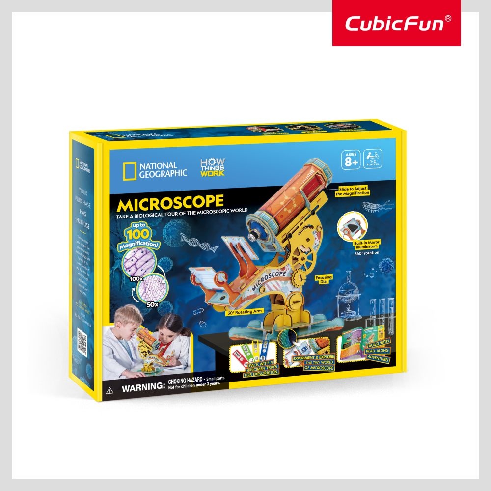 Cubic Fun - Joc Educativ STEM National Geographic puzzle 3D Microscop - 2 | YEO