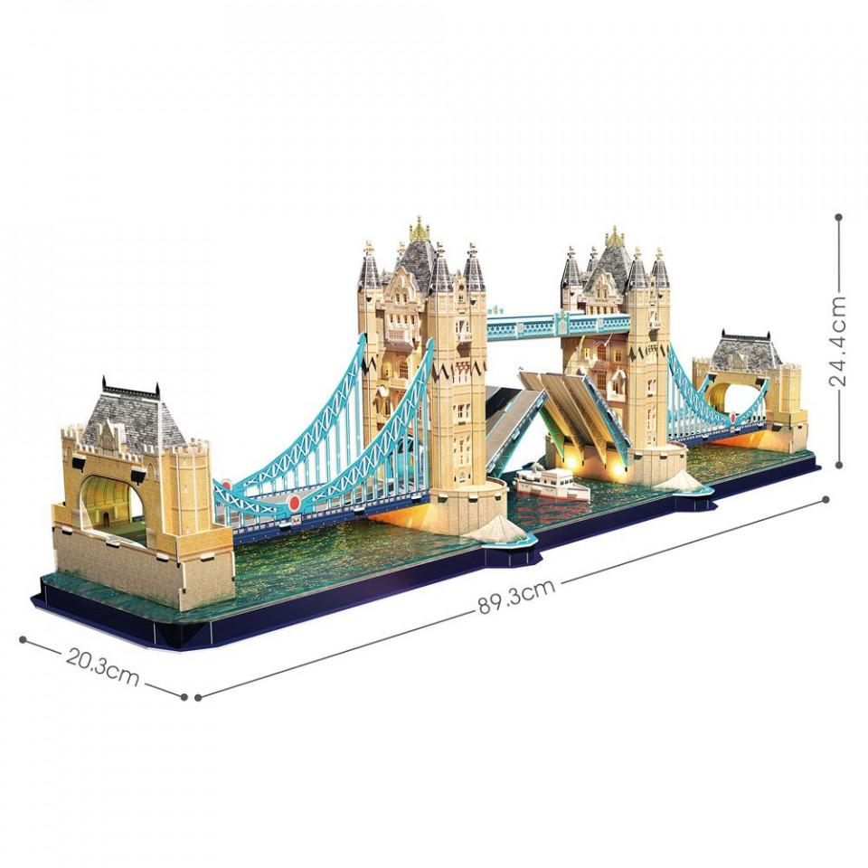 Cubic Fun - Puzzle 3D Led Tower Bridge 222 Piese - 1 | YEO