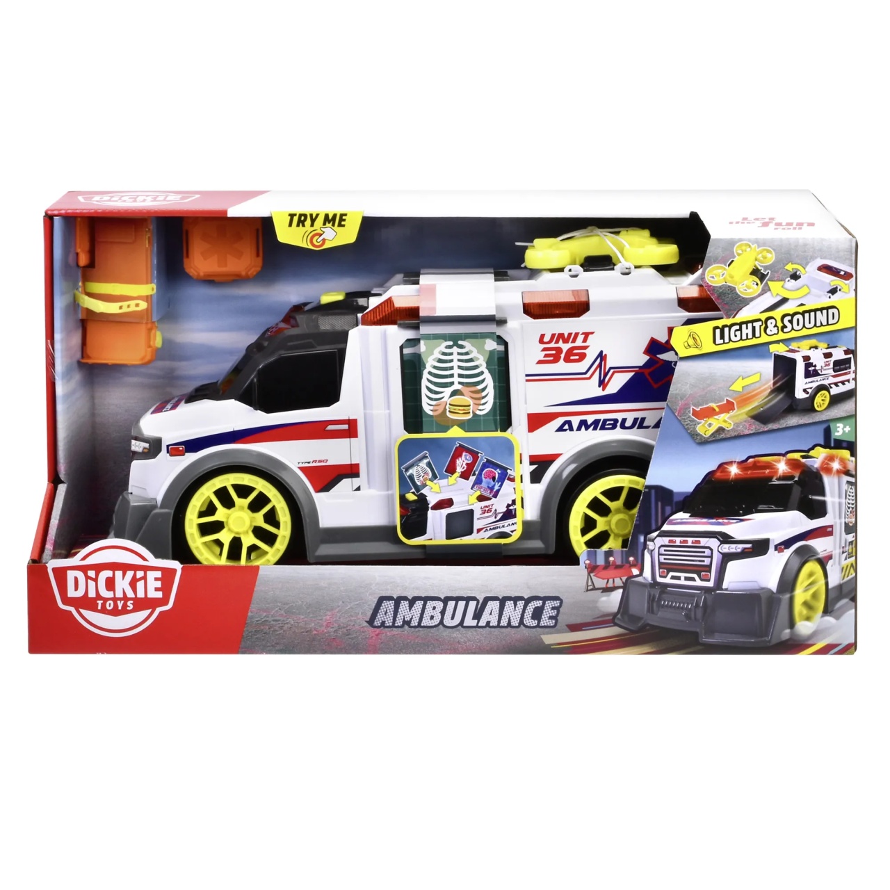 Dickie Toys Ambulanta Cu Lumini Si Sunete 35.5Cm