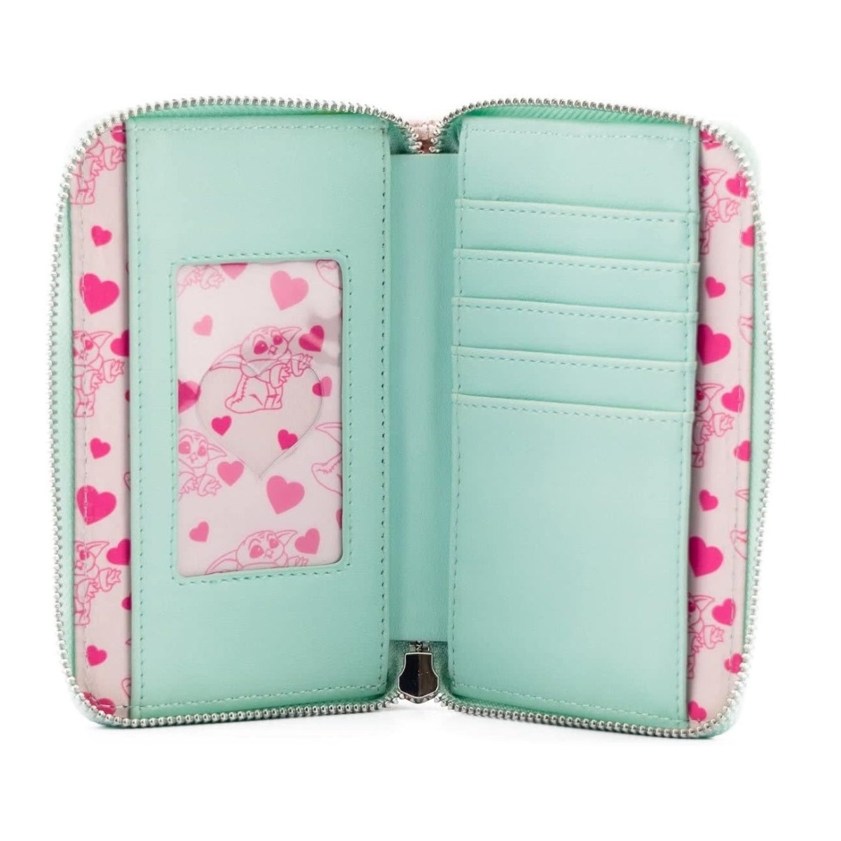 Funko LF: Sw Mandalorian Grogu Valentines Zip Around Wallet - 2 | YEO